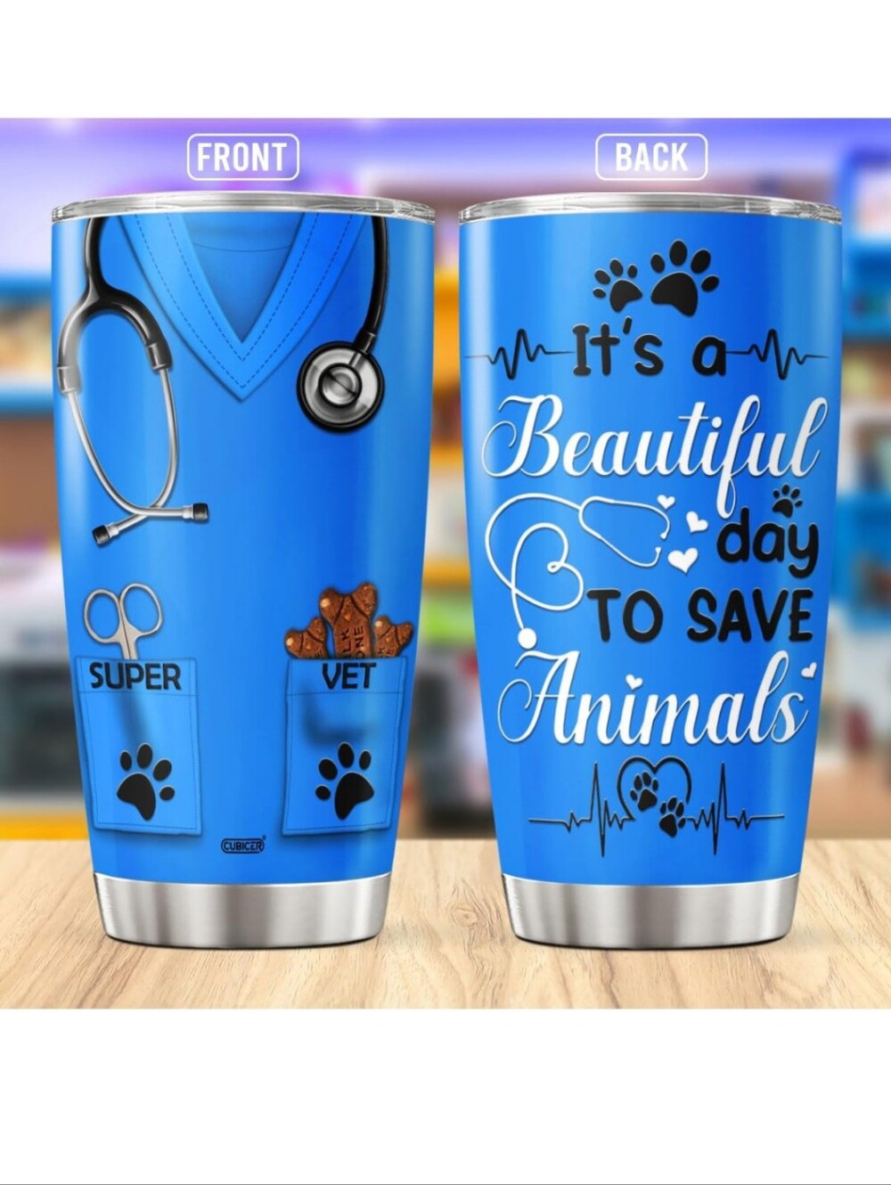Coffe Tumbler Vet Pet Animal Lovers